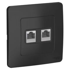 РОЗЕТКА С/У 2-я компьют. RJ45, антрацит BLNIS045456