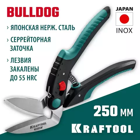 KRAFTOOL BULLDOG 250 мм, Многофункциональные прямые технические ножницы (23203)