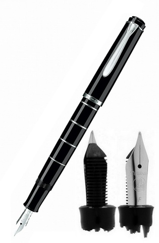 Ручка перьевая Pelikan Elegance Classic M215 Rings, Black CT, M (948281)