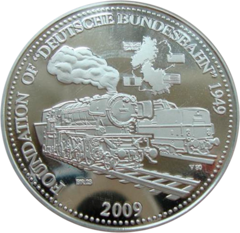 Самоа 5 тала 2009 Паровоз поезд локомотив Deutsche Bundesbahn Германская федеральная железная дорога