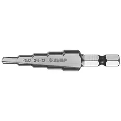 ЗУБР 4-12 мм, 5 ступеней, сталь Р4М2, ступенчатое сверло (29665-4-12-5)