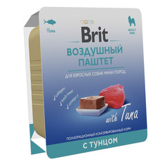 Brit Premium воздушный паштет для взрослых собак мини пород (тунец) 100 г