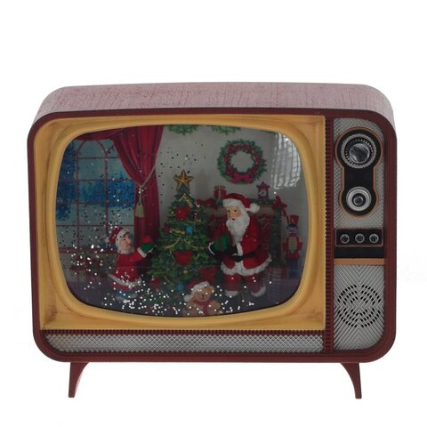 Изделие декоративное "Телевизор" (подсвет,вьюга,музыка, LR14х3 н/п +USB 100 см), L2, L21 W12 H17 см