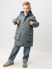 пальто  для мальчика  ВК 36112/2 ГР