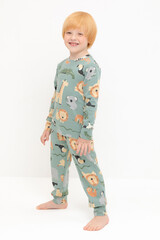пижама  для мальчика  К 1552/холодная мята,веселый зоопарк