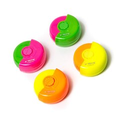 
          Точилка пластиковая с ластиком Yalong, 1 отверстие, контейнер, ассорти, картонная упаковка