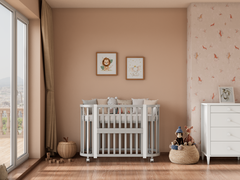 Кроватка детская Incanto Lunna Sonata (серый/белый) маятник поперечный