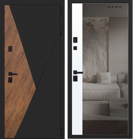 Входная металлическая дверь АСД Плата с зеркалом (адаптивная замковая часть)