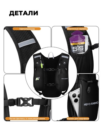 Картинка рюкзак беговой Nevo Rhino 9256 Black - 6