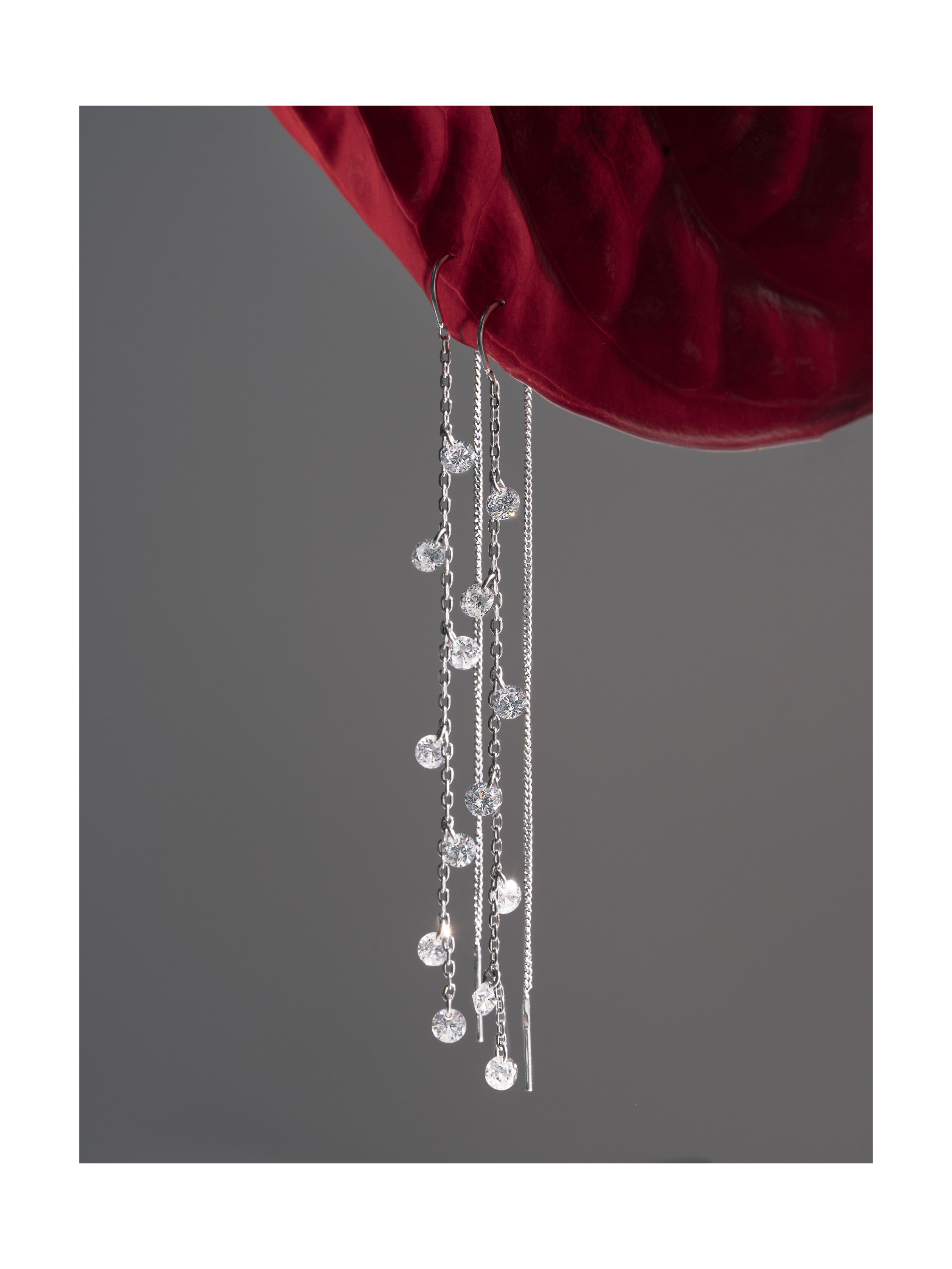 Серьги-протяжки Лёд