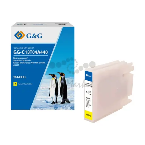 GG-C13T04A440 G&G струйный желтый картридж для Epson WorkForce WF-C8190/WF-C8690 (8000стр)