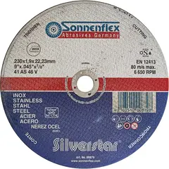 Абразивный отрезной диск Silverstar 230x1,9x22,23 мм A46V F41 INOX 00879 SFMC