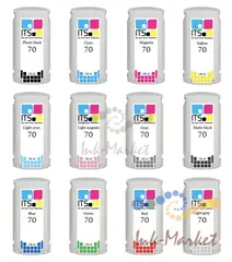 Комплект картриджей Hi-Black №70 для HP DesignJet Z2100, Z3100, Z3200, Z5200 (C, M, Y, PK, MK, LG, LC, LM), 8 х 130 мл — фото 3