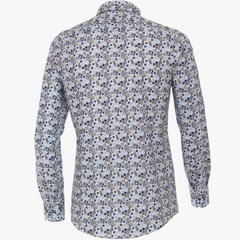 Сорочка мужская Venti Modern Fit 113644600-100 с принтом в сине-бежевой гамме