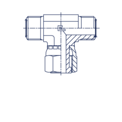 Соединение FNT ORFS 1.7/16" D22-25 (обжатая гайка) CAST