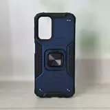 Противоударный чехол Strong Armour Case с кольцом для Samsung Galaxy A14 4G (Синий)