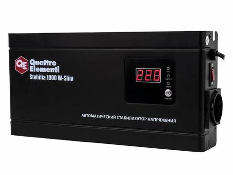 Стабилизатор напряжения QUATTRO ELEMENTI Stabilia    1000 W-Slim (1000 ВА, 140-270 В, 2,6  (772-562) (Арт. 772-562)