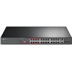 TP-Link TL-SL1226P -  24-портовый неуправляемый 10/100 Мбит/с PoE+ коммутатор с 2 гигабитными портами