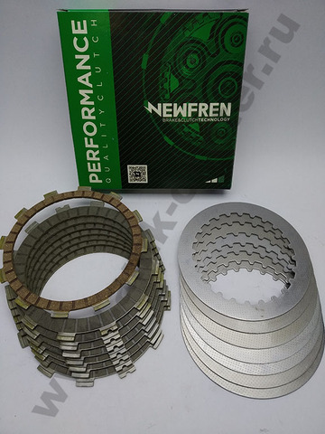 F1685SR Комплект дисков сцепления мото (фрикционные + металлические) (FCS0675/3)  NEWFREN