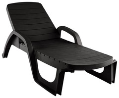 Лежак Прованс арт.3730-МТ003, пластик (шоколад)