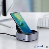 Baseus Mate Docking Type-C Mobile Phone Intelligent HUB Expanded Socket (high configuration) Deep Gray CAHUB-S0G
