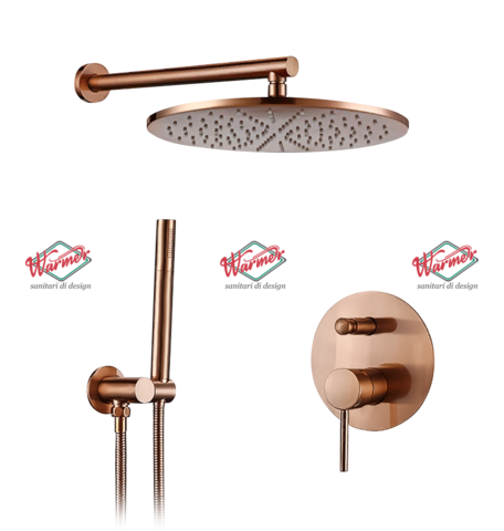 Душевой комплект Warmer Rose Gold Line 12D
