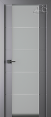Дверь Arvika 202 / Цвет Эмаль графит / Мателюкс белый кристалайз / Двери Belwooddoors