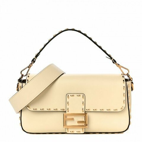 Сумка Fendi из кожи белого цвета