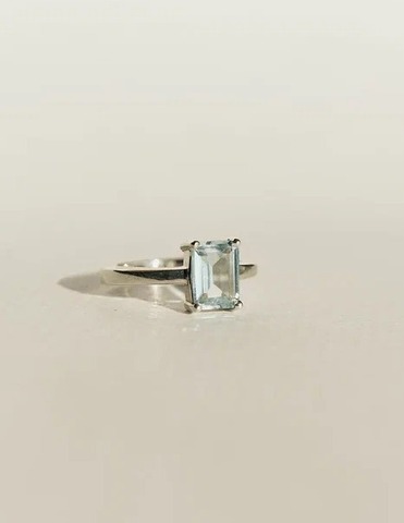 кольцо еще ярче с голубым топазом