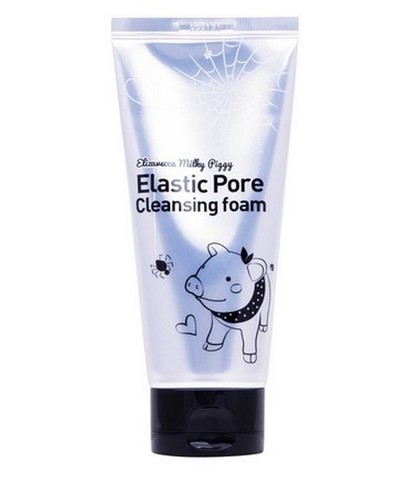 Чёрная пенка-маска для очищения пор на лице  Milky Piggy Elastic Pore Cleansing Foam ELIZAVECCA