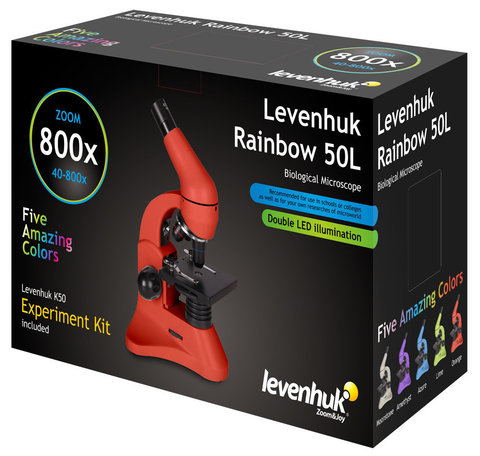 Микроскоп Levenhuk Rainbow 50L Azure\Лазурь