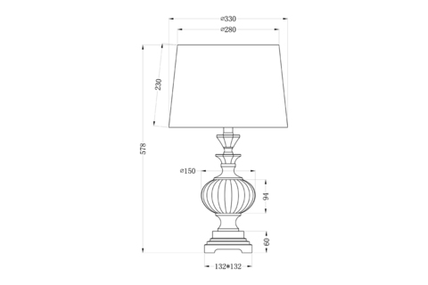 Лампа настольная Garda Decor 22-86946