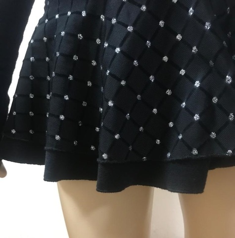 Термоплатье с юбкой-сеткой с блёстками (чёрное, фиолетовое, малиновое)