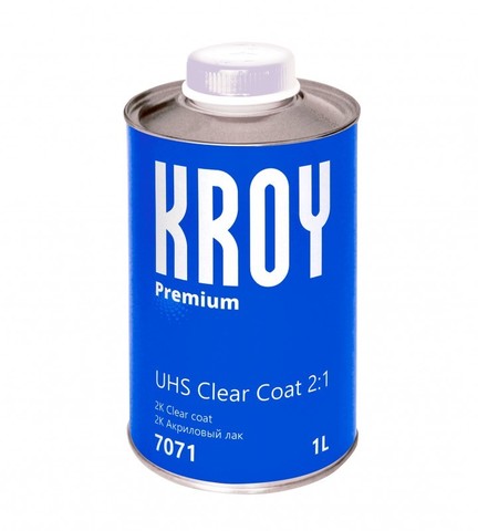 7071 KROY 2K Premium UHS Clear Coat 2:1 акриловый лак - 1 л.+ отверд.  KROY 2K Hardener UHS 0,5 л