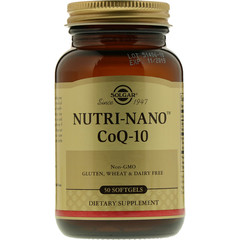 Solgar, Nutri-Nano CoQ-10, 50 мягких желатиновых капсул