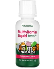Nature's Plus, Источник жизни, парад животных, жидкий, детский мультивитамин, природный тропический ароматизатор, 236,56 мл (8 жидких унций)