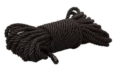 Черная веревка для бондажа BDSM Rope - 10 м. - California Exotic Novelties Scandal SE-2712-00-2