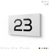 Табличка с номером 23 на дверь квартиры, для офиса, кабинета, аудитории, склада, белая 120х70 мм, Айдентика Технолоджи