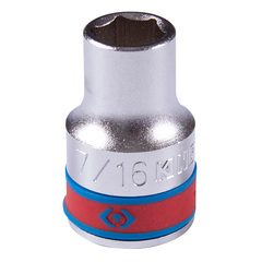 KING TONY (433514S) Головка торцевая стандартная шестигранная 1/2", дюймовая 7/16"