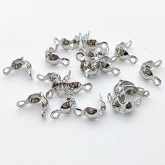 Каллоты, цвет серебро (родий), размер 7*4 мм, цена за 10 шт