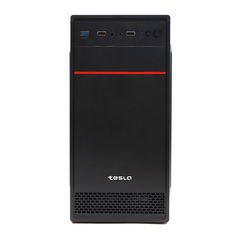 Корпус TESLA 1714U3BM, Без БП, mATX, чёрный, 2xUSB2, 1xUSB3 (TSL-1714U3-BM)