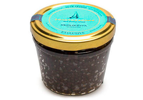 Икра осетровая "Золото Каспия Эксклюзив" малосольная, 100г