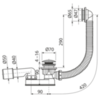 Сифон для душевого поддонa Alcaplast A506KM