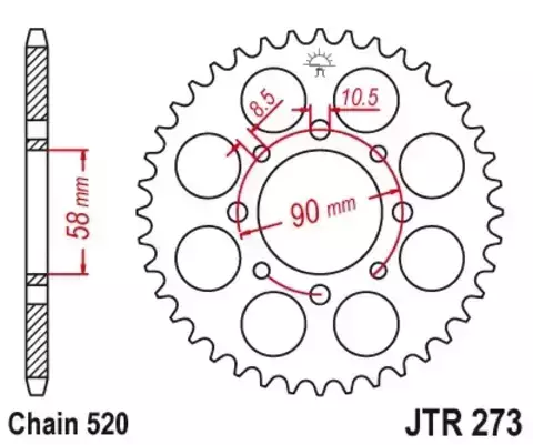 Звезда ведомая JTR273 45