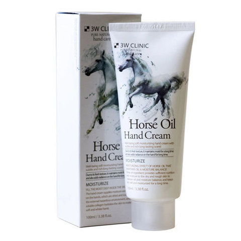 3W Clinic Moisturizing Hand Cream Horse Oil - Крем для рук с лошадиным маслом