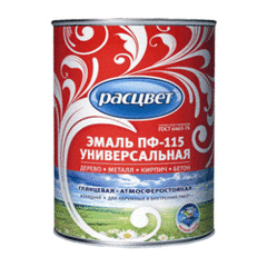 РАСЦВЕТ Эмаль ПФ-115 ГОСТ голубая гл. (0.9кг) 9088
