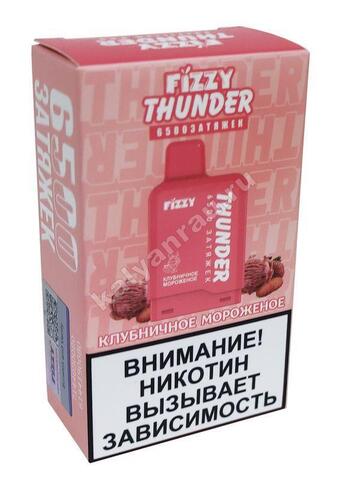 Картридж Fizzy Thunder 6500 затяжек - Клубничное Мороженое