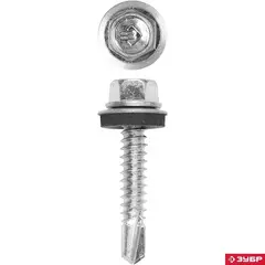 ЗУБР СКМ, 32 х 6.3 мм, цинк, 1200 шт, кровельный саморез, Профессионал (4-300310-63-032)