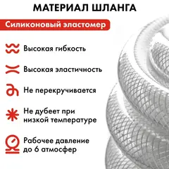 Шланг для воды садовый QUATTRO ELEMENTI Cristallino 5/8 25 метров, армированный, толщина (246-937)