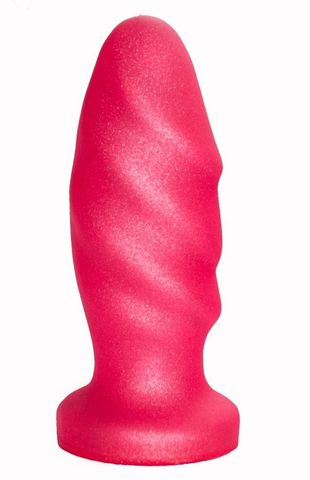 Розовая анальная пробка с рельефом - 12,9 см. - LOVETOY (А-Полимер) 438200